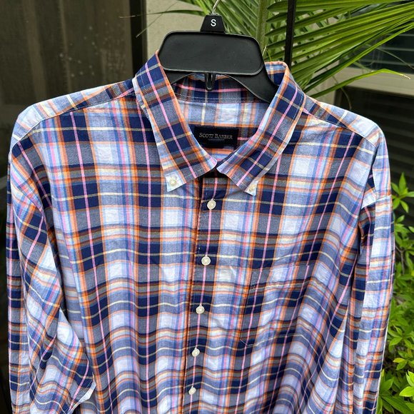 SCOTT BARBER Plaid Business Casual Shirt - XXL - Picture 2 of 6